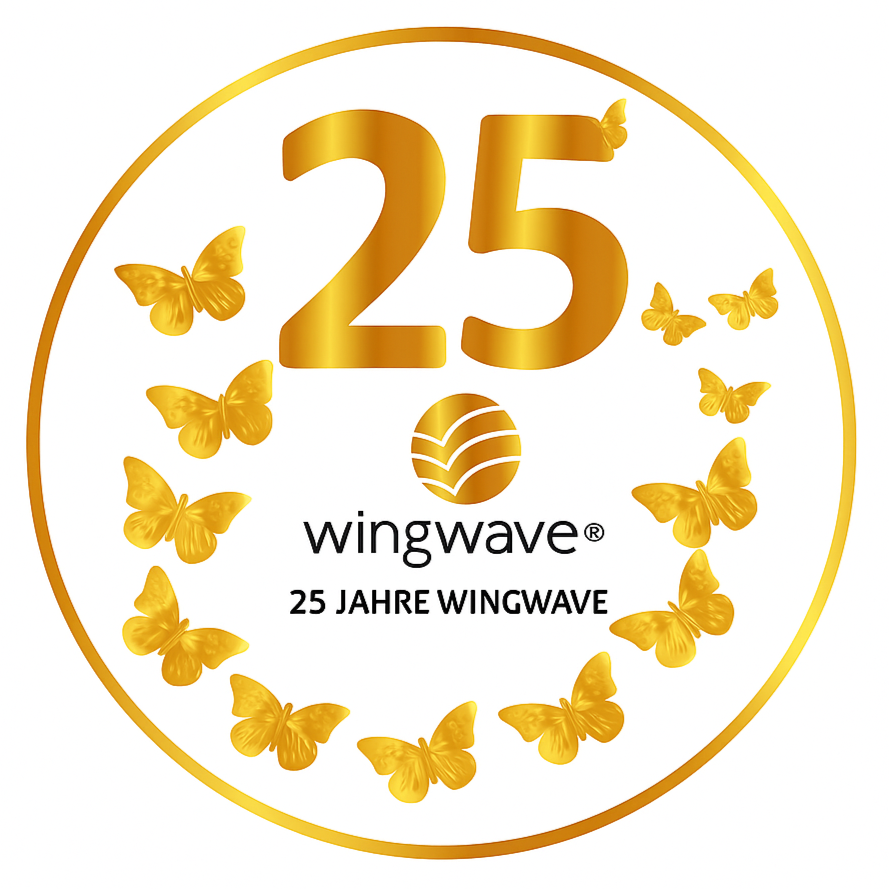 Jubiläumslogo: 25 Jahre Wingwave